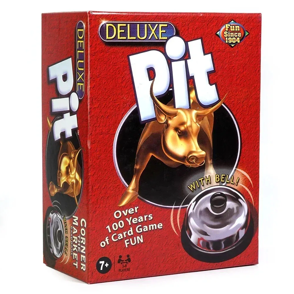 

Карточная игра The Pit Game Deluxe для возраста 7+ лет содержит 74 шт. Карточная игра «Клокольчик и правила», настольная игра для вечеринки
