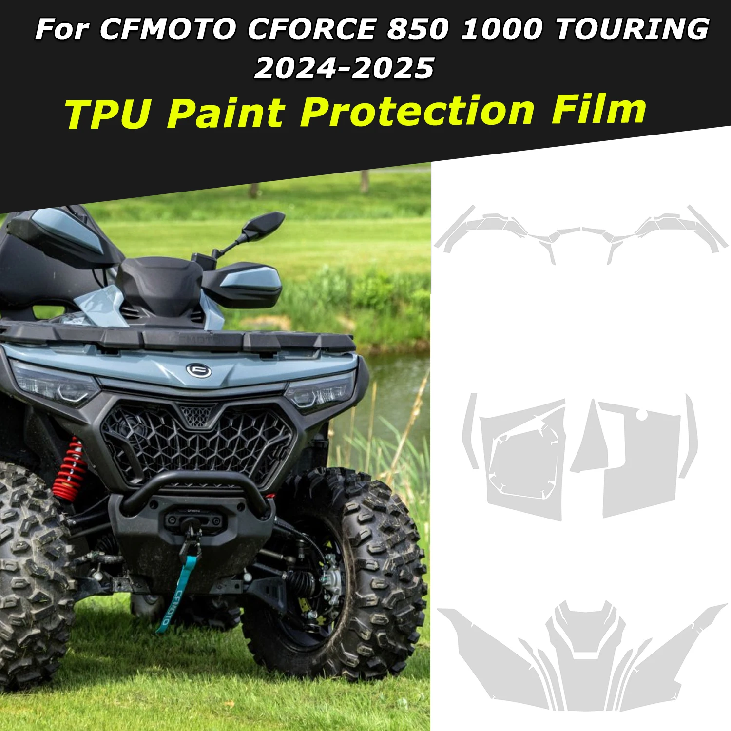 For CFMOTO CFORCE 850 1000 TOURING 2024-2025 PPF Motorcycle Paint Protection Fits Fairing Protection Clear TPU Anti-scratch Film