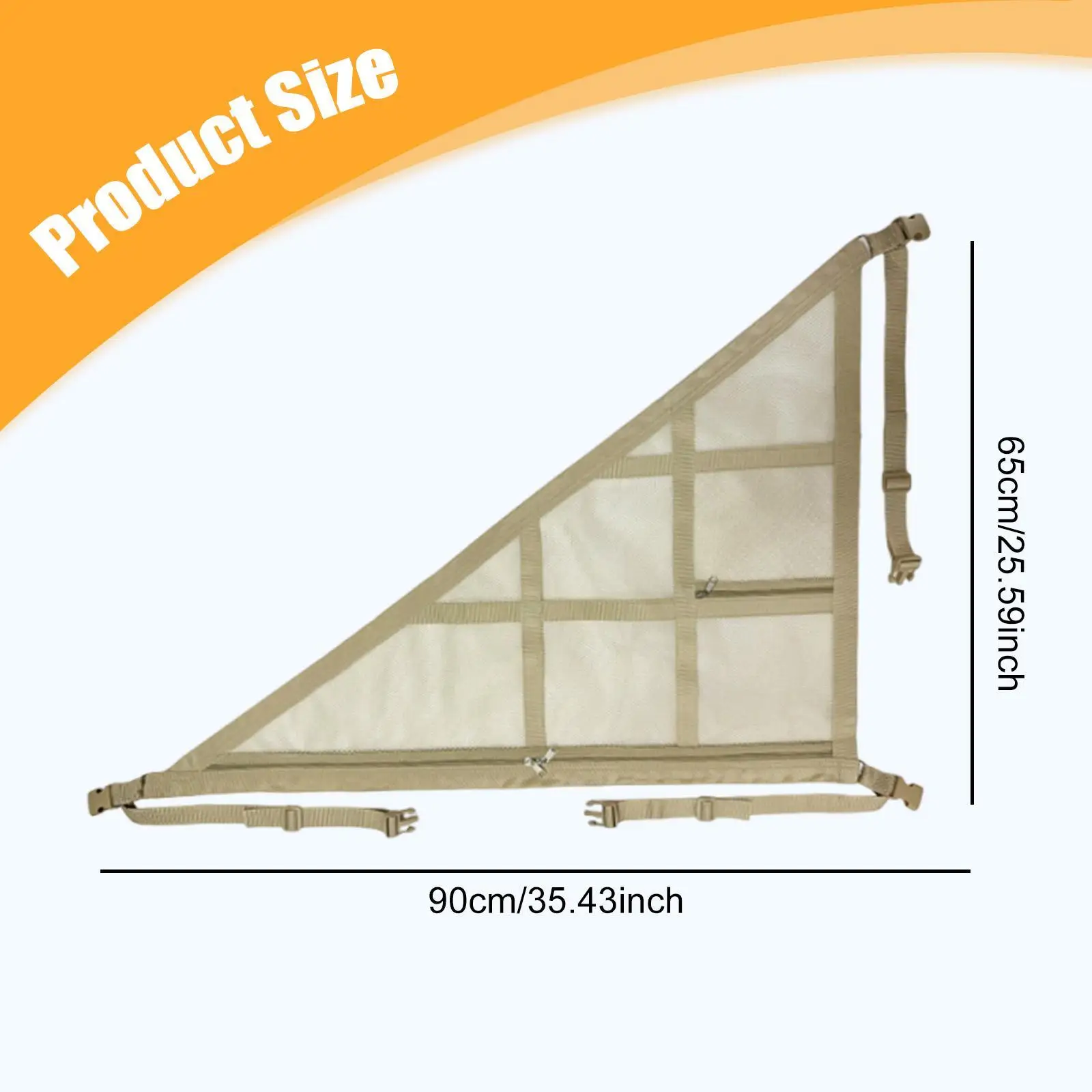 شبكة شحن سقف السيارة أنيقة مع سحاب توفير حقيبة تخزين مثلث لسيارة فان تستخدم لمسافات طويلة أثناء القيادة والسفر #6