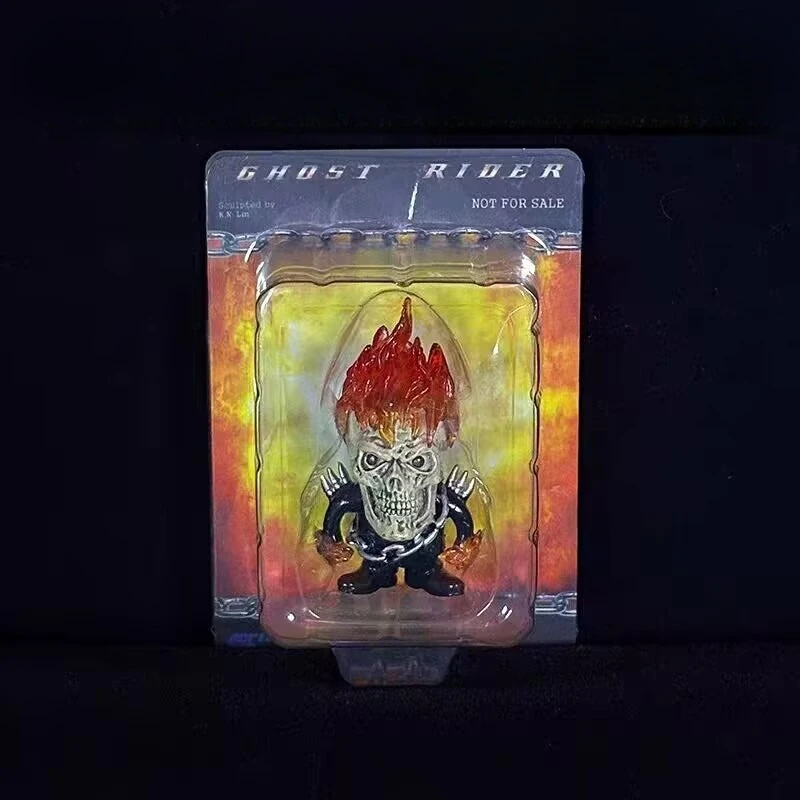 Marvel Superhero Ghost Rider Mini Doll Decoration Car Toy Decoration Collection Desktop Decor Toy Gift for Friends