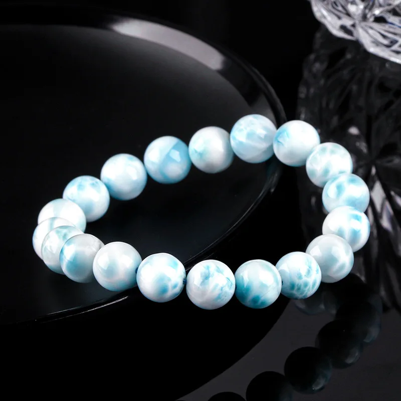 Natural Sea-Pattern Stone Bracelet High Goods Septaria Obvious Dominica Larimar Donghai Ketang Gem