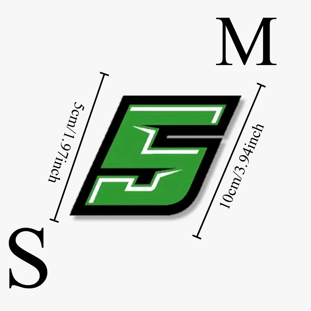 2Pcs/Set Racing Number 0-9 Decals, Green Waterproof Vinyl, Self-adhesive, for Car & Motorcycle