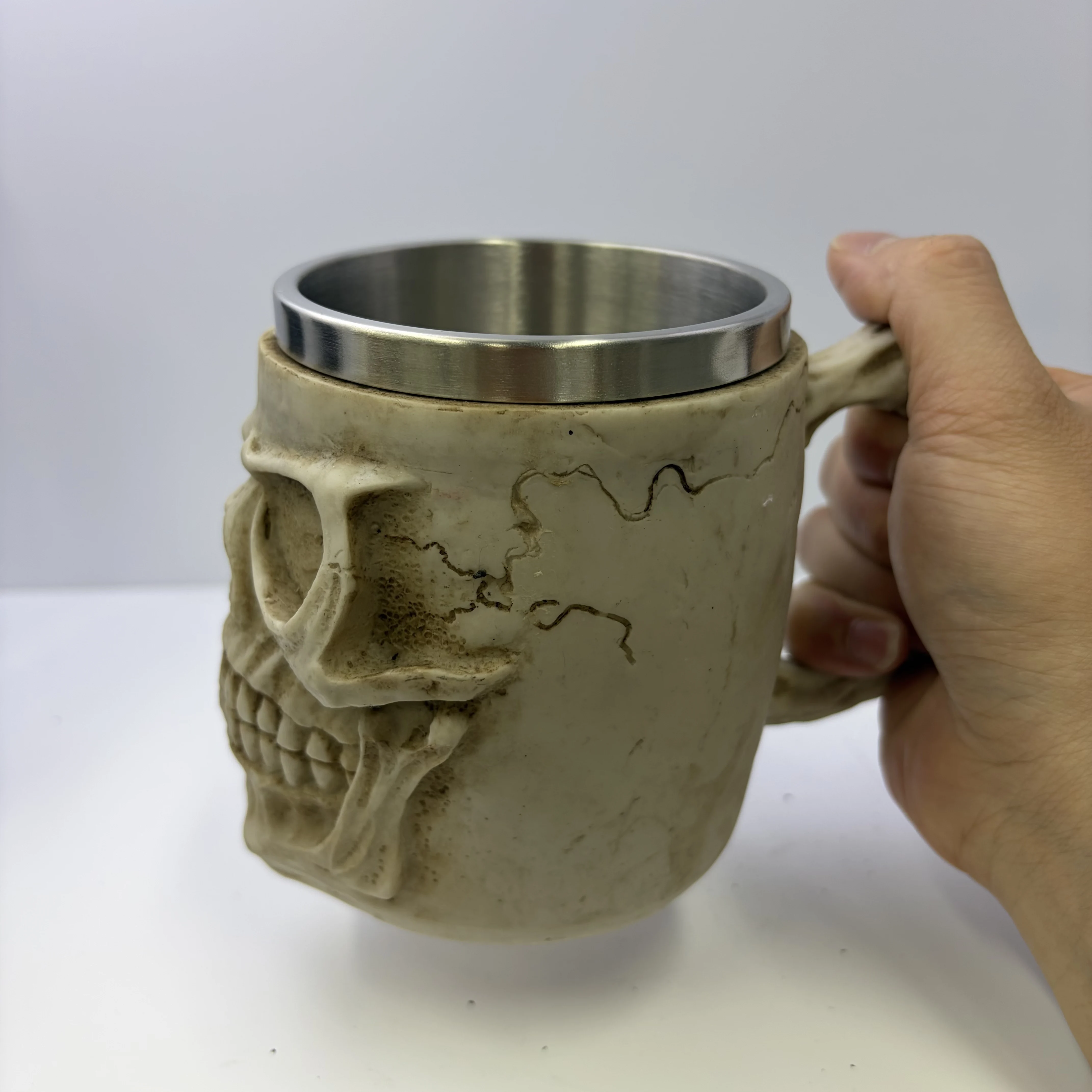 1PC Stainless Steel Resin Stein Tankard Coffee Mug Beer Mugs Drink Cup Gift for Men Birthday