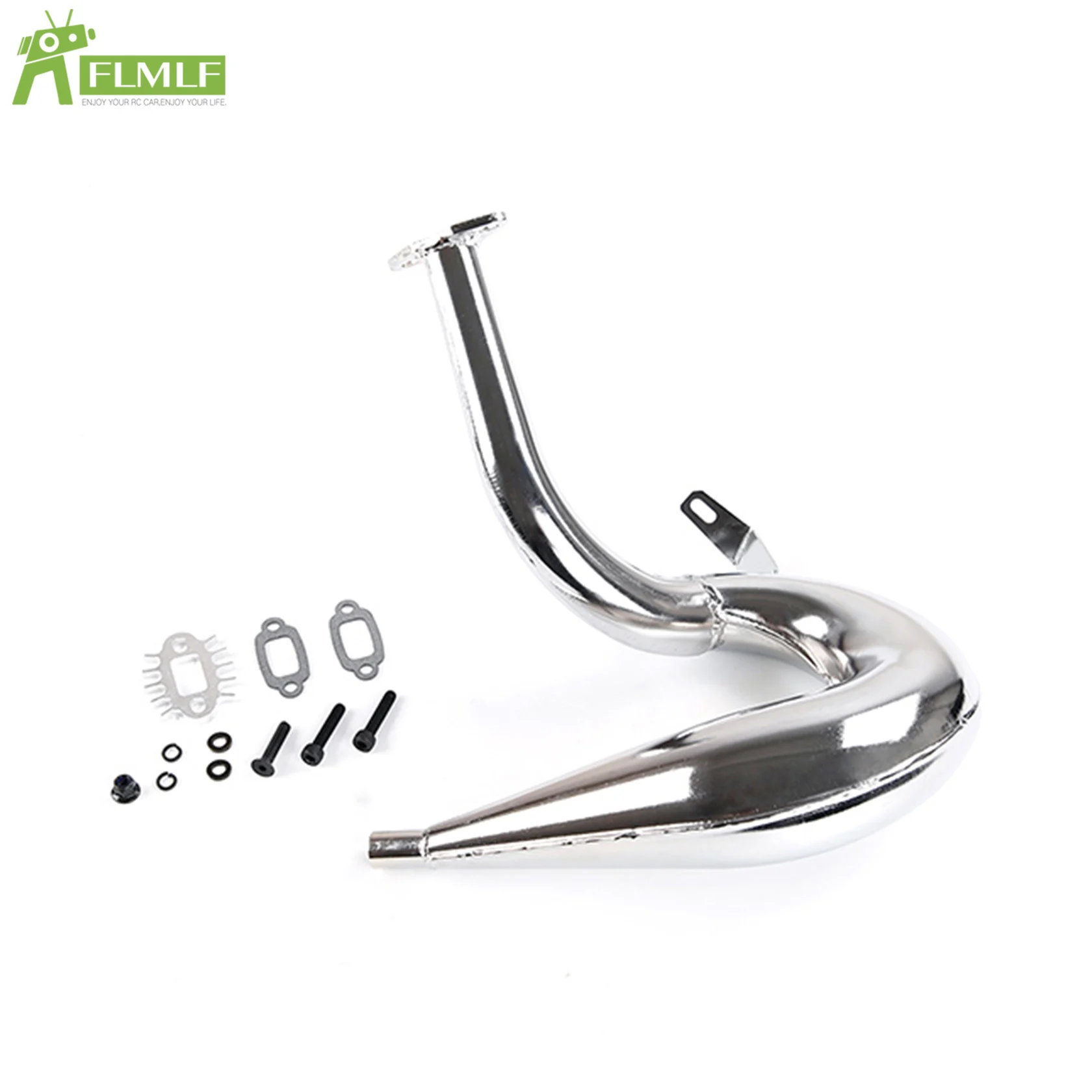 1/5 HPI ROFUN BAHA ROVAN KM BAJA 5B 5T 5SC Rc 자동차 부품에 적합한 23CC-45CC 엔진의 합금 Gen.2 Dominator 배기관 키트