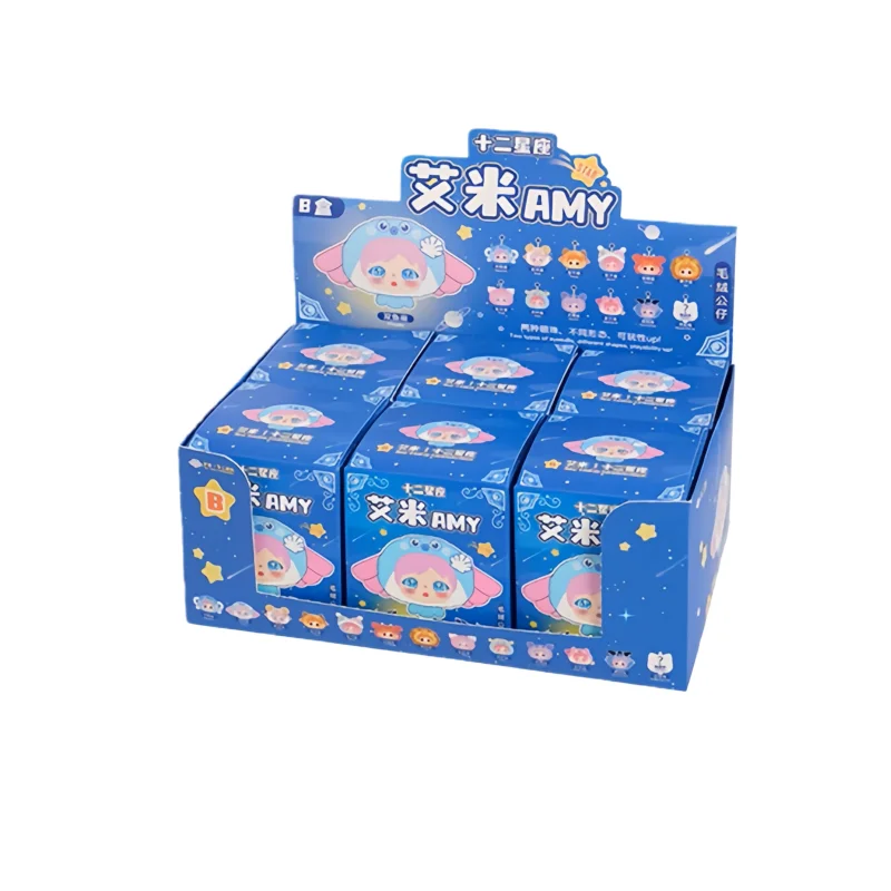 100% حقيقية ايمي صغيرة اثني عشر زودياك سلسلة صندوق أعمى شعبية دمية فتاة هدية العصرية اللعب لطيف أفخم قلادة عطلة اللعب الهدايا ﻿