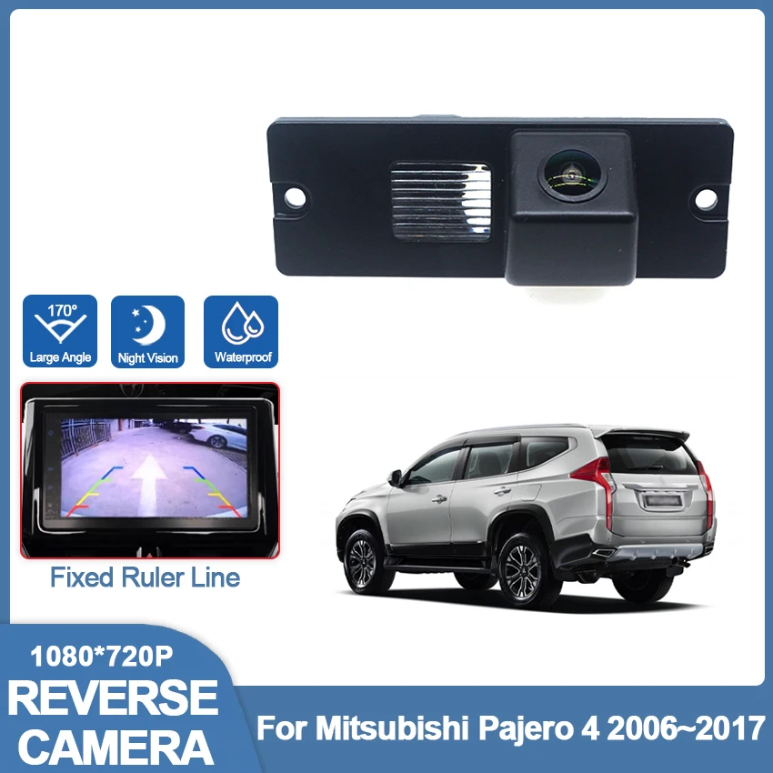

HD 140 Degree Starlight Night Vision For Mitsubishi Pajero 4 2006~2017 Car Reverse Backup Rear View Camera high quality RCA