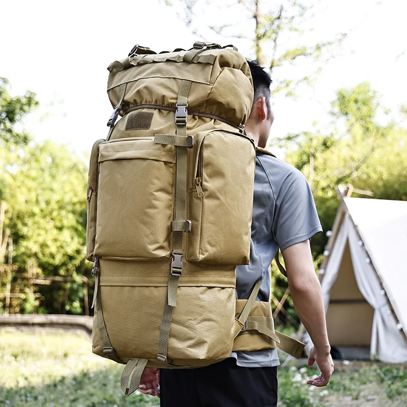 

110л большой емкости открытый походный рюкзак для кемпинга спортивный дорожный рюкзак с рамкой походная сумка