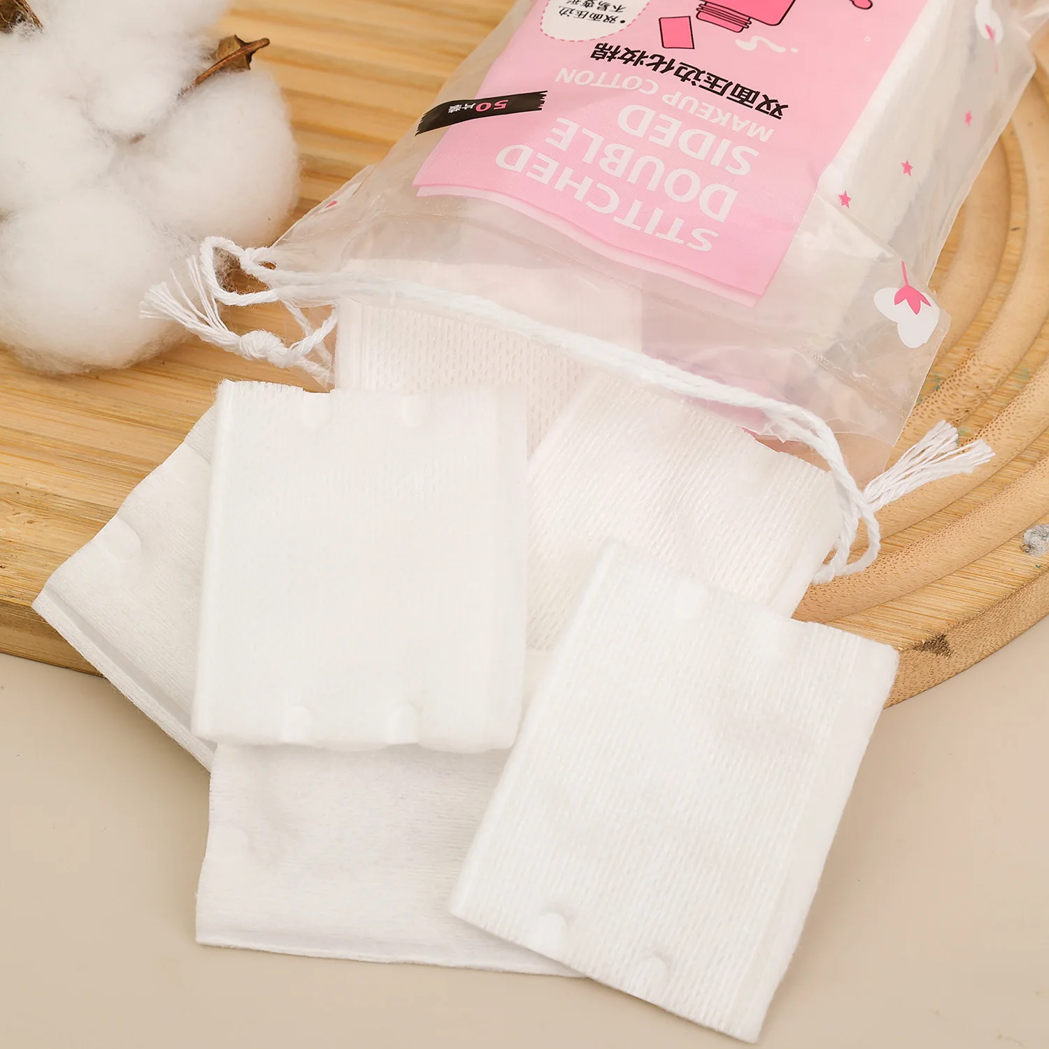 50/100 SZT. Dwustronne płatki kosmetyczne do demakijażu Jednorazowe miękkie płatki kosmetyczne do demakijażu Codzienne oczyszczanie twarzy Mokry kompres