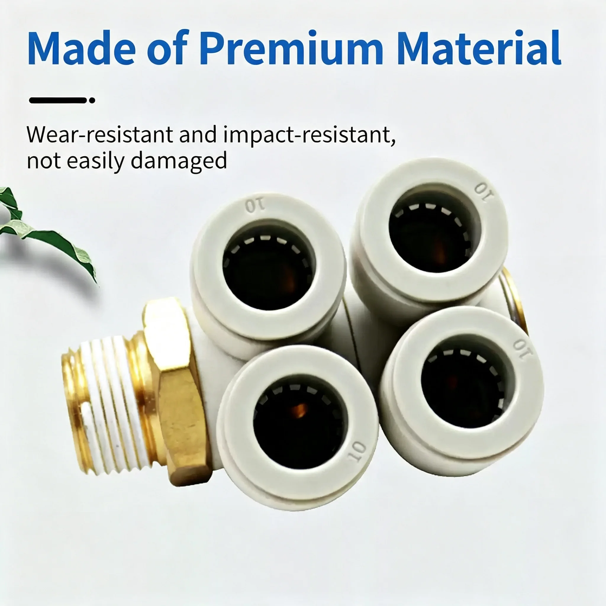 10pcs One to Two Four Six KQ2VD KQ2ZT KQ2ZD06 01 Universal Twin Tube Rotary Quick Connect Pneumatic Adapter