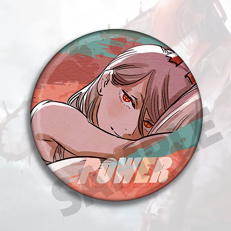 Chainsaw Man Pochita Broches Blik Zachte Knop Pins Anime Film Ronde Badge Rugzak Hoed Emaille Pins Decoratie Sieraden Speelgoed