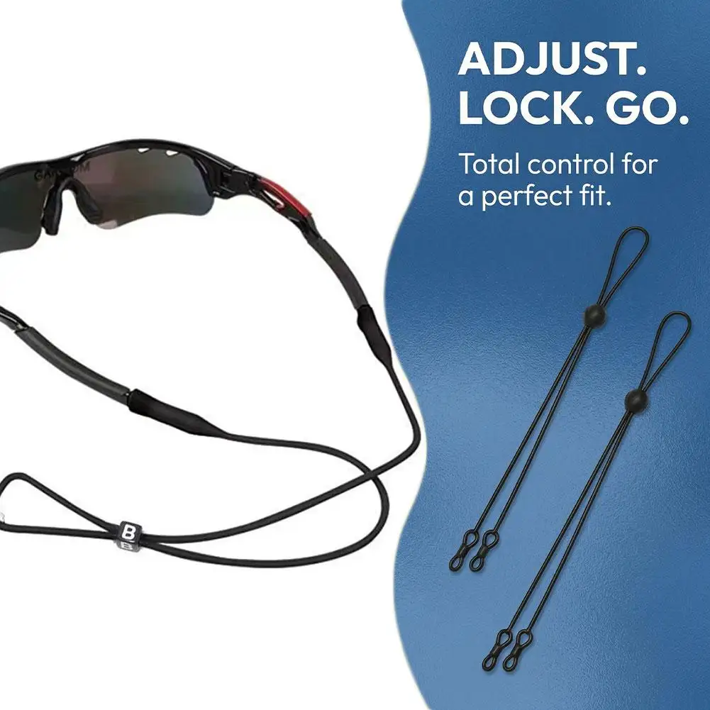 

1/2pcs Silicone Eyeglasses Strap Cord Anti-Slip Glasses Strap Unisex Sports Neck Chain Adjustable Sunglasses Lanyard Eye Wear St