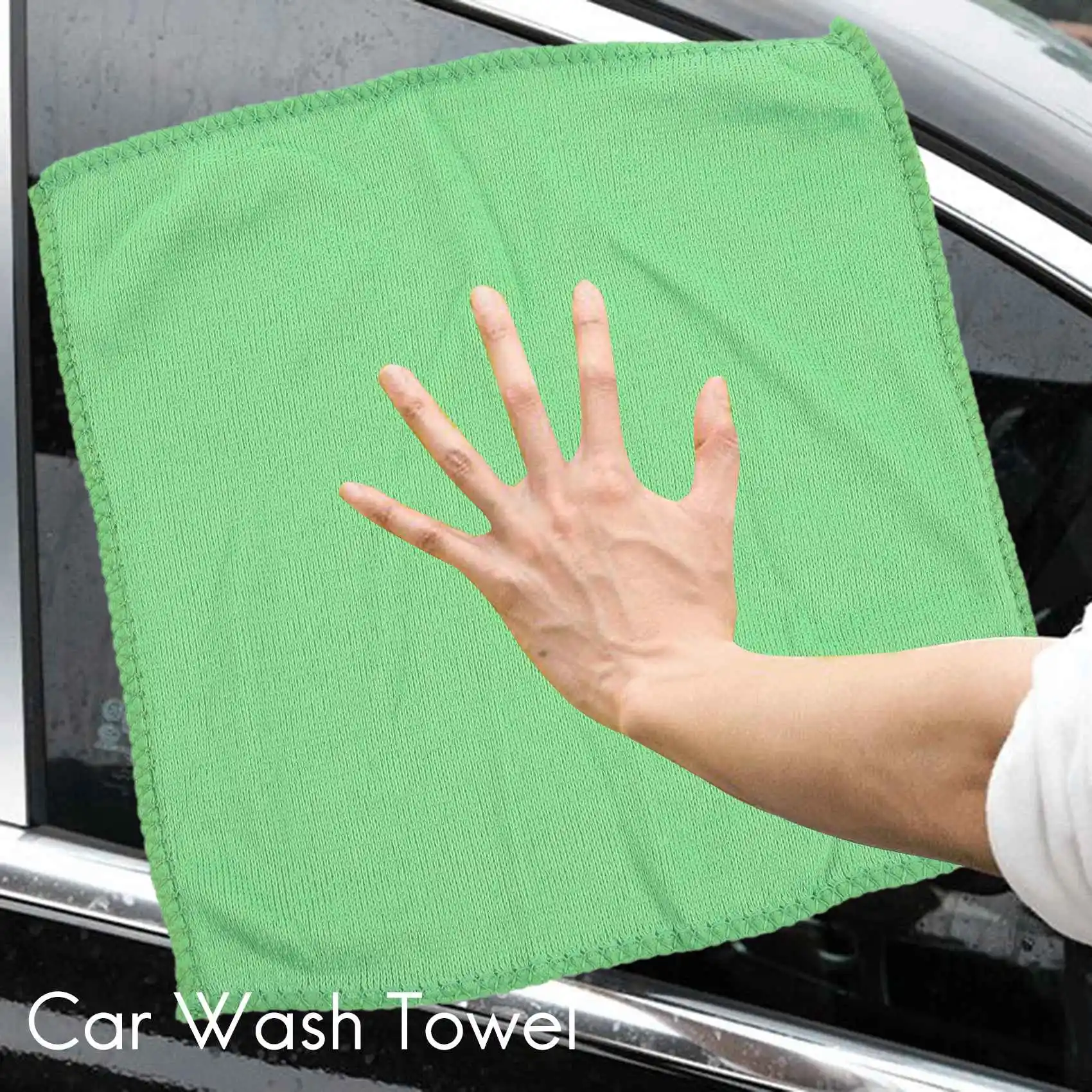 Soft Microfiber Car Wash Toalha, limpeza Duster, Prático Auto Detalhamento, Verde, Novo, 10pcs