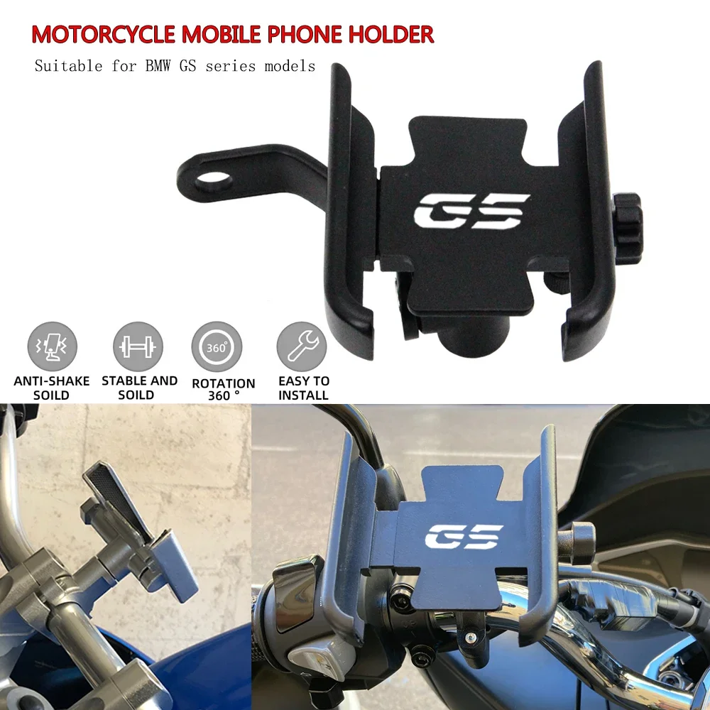 

Motorcycle Phone Holder Mirrors Handlebar GPS Stand Bracket For BMW F650GS F750GS F800GS F850GS R1150GS R1200GS R1250GS G310GS