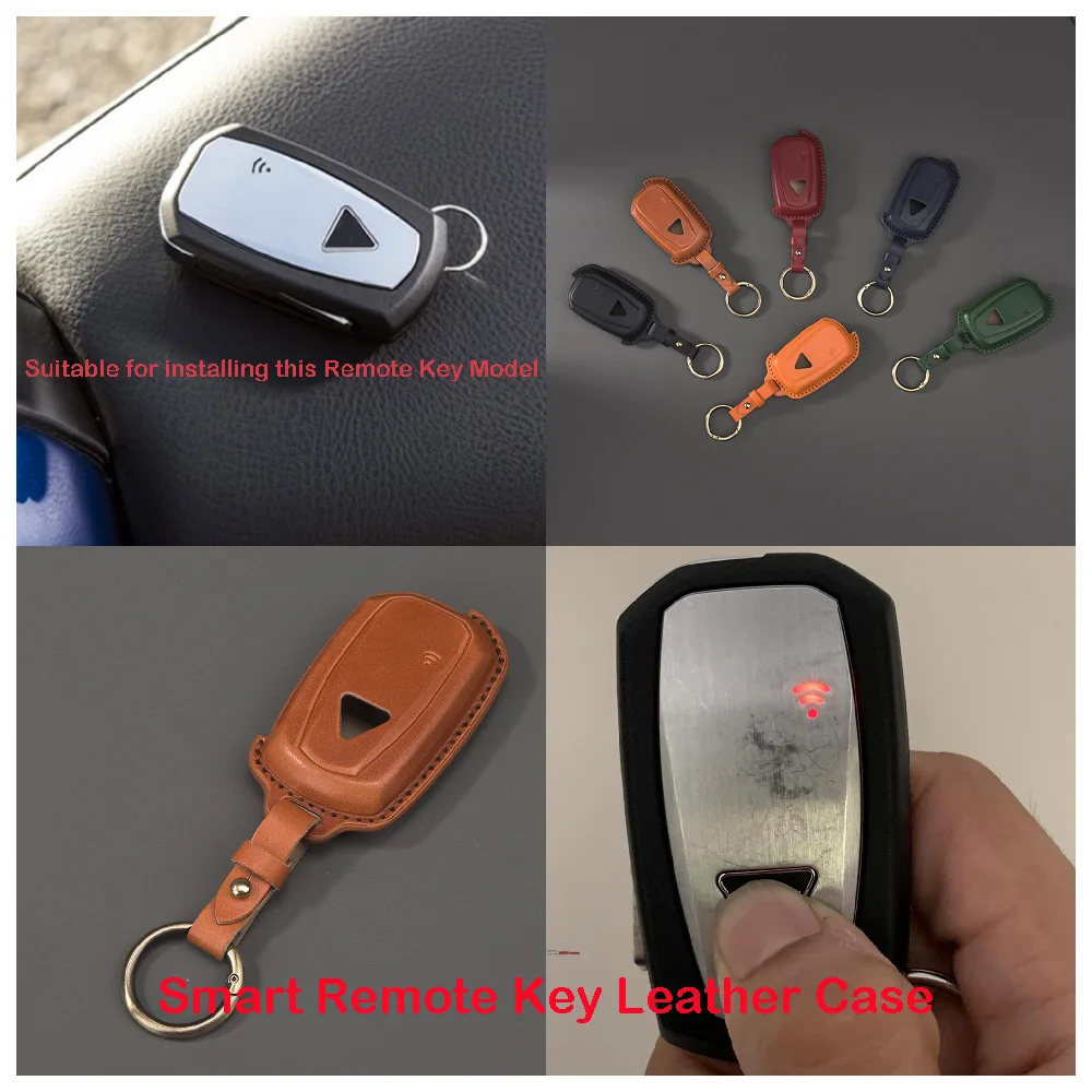 

For Triumph Scrambler XE XC 1200 Tiger 900 Rally GT Rocket 3 ABS 2018-2025 Motorcycle Keyless Ride Smart Remote Key Leather Case