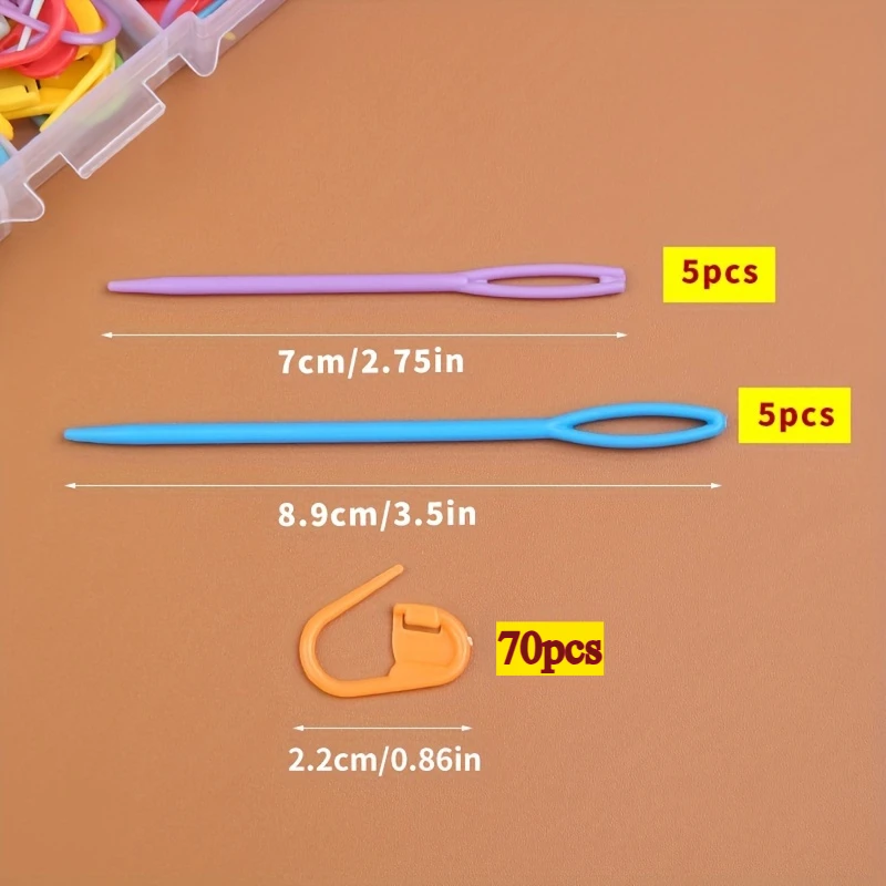 101pcs Multicolor Plastic Resin Small Clips Knitting Crochet Markers Locking Stitch Needle Clip Marking Rings DIY Sewing Tool