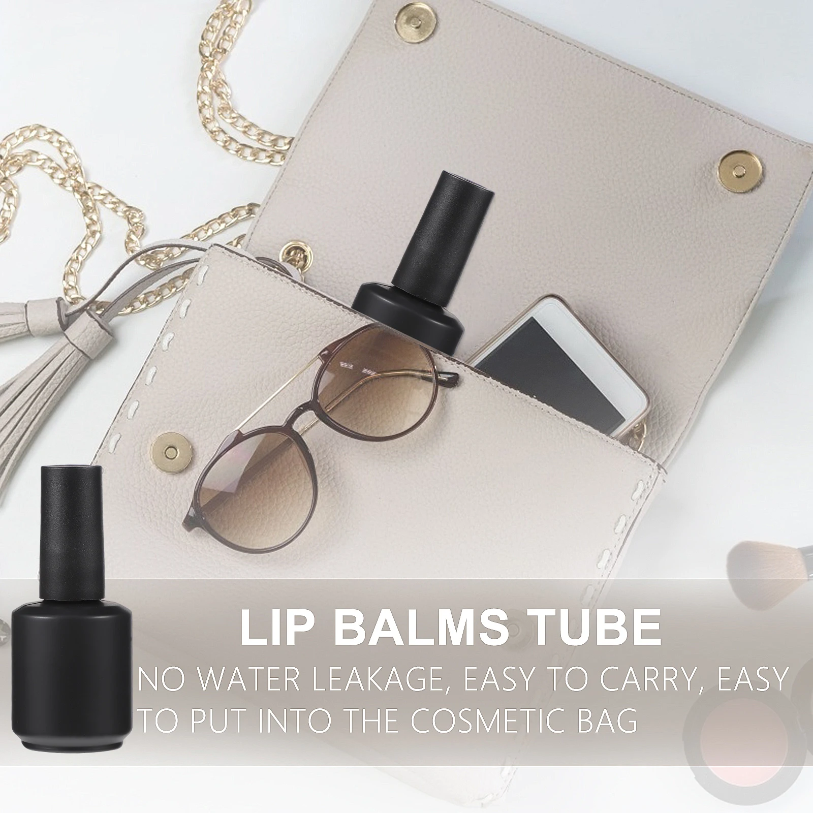 

10 шт., пустые бутылки для лака для ногтей, стеклянные цилиндрические простые дизайнерские многоразовые контейнеры для принадлежностей для дизайна ногтей и гель-лака