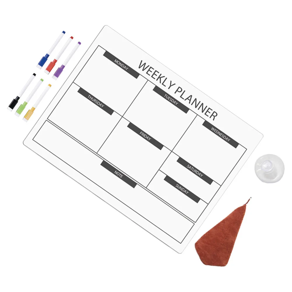 

1Set Magnetic Dry Erase Board for Fridge Refrigerator Planning Board Kitchen Writing Reminder Organizer Kitchen Supplies