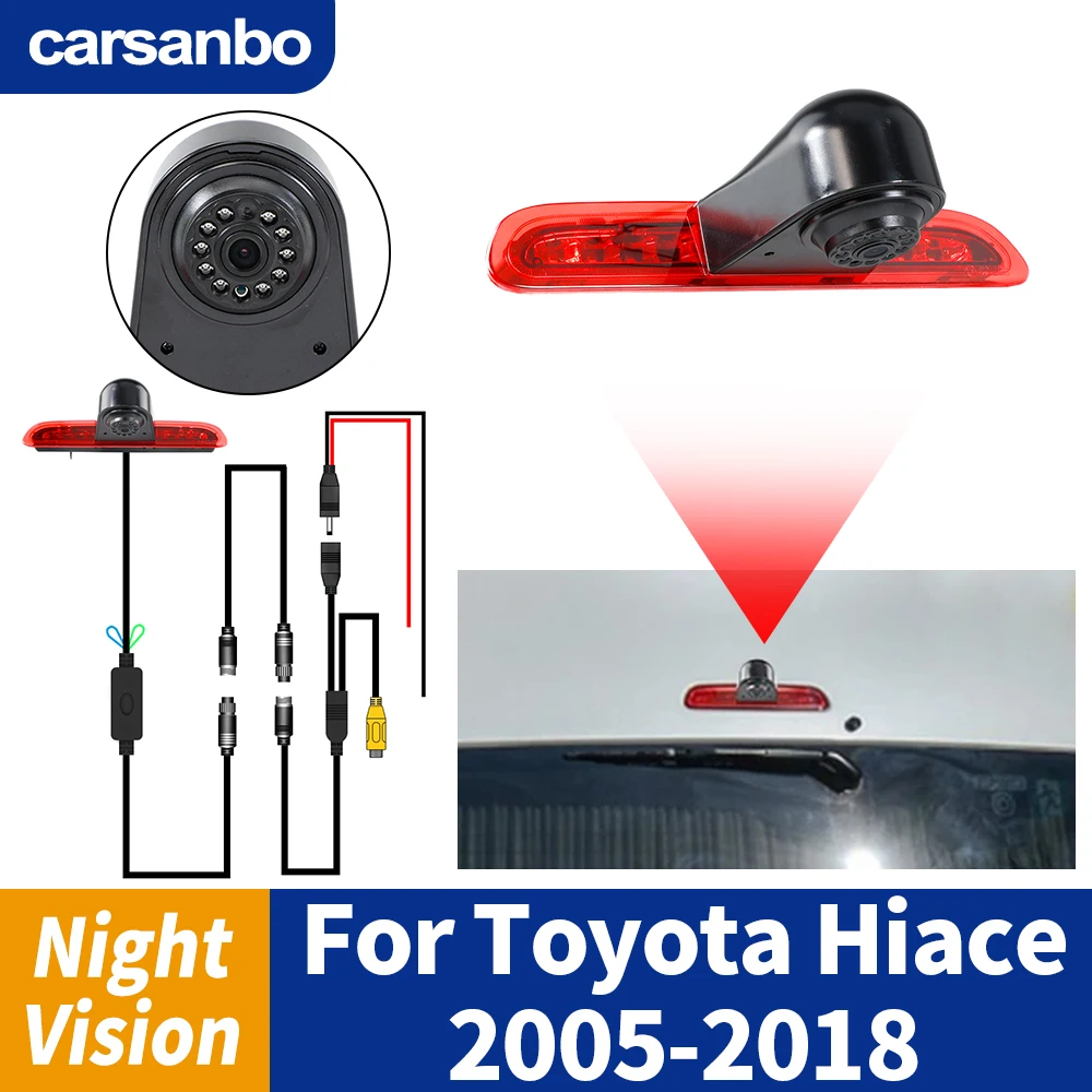 Carsambp Van Brake Light Camera 170° HD Reversing Parking Camera Waterproof IP68 For Toyota Hiace 2005- 2014 2015 2016 2017 2018