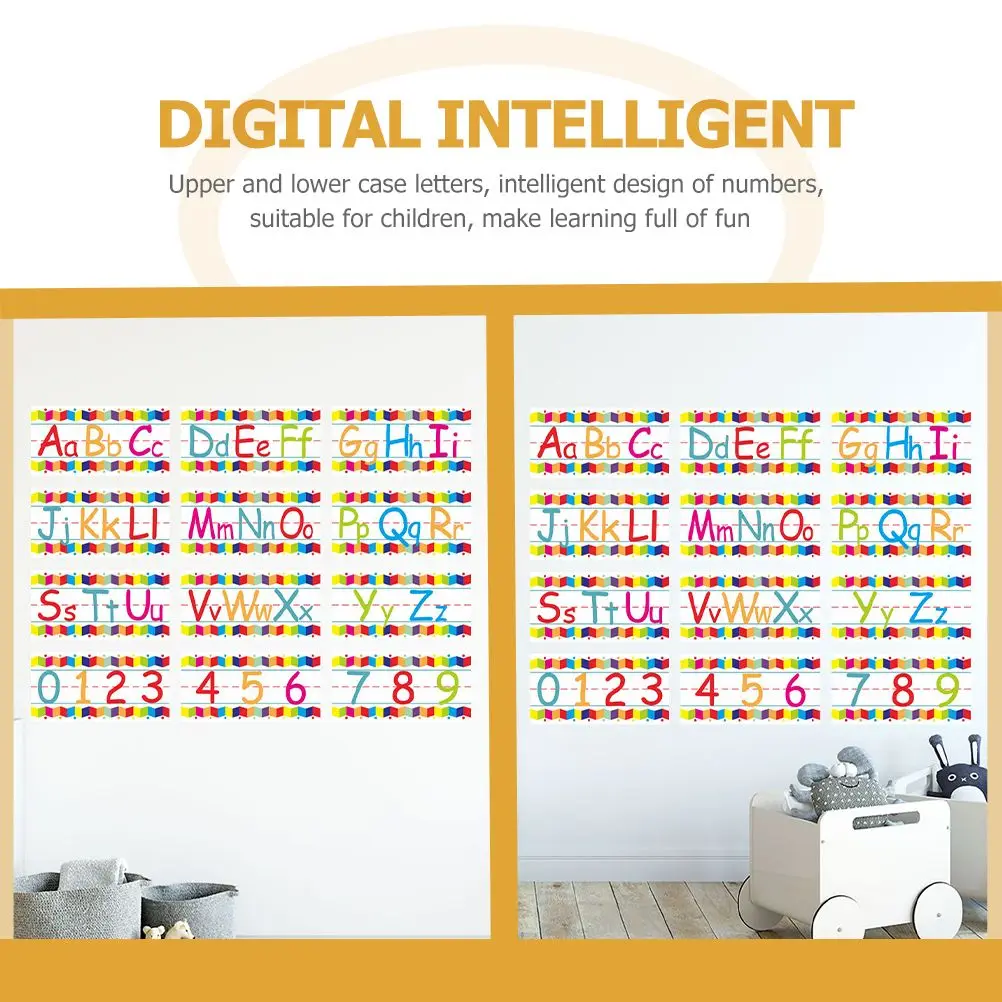

Alphanumeric Wall Sticker Nursery Decal Numbers Stickers Children's Room Kids Ornament Alphabet Decals Pvc Early Education