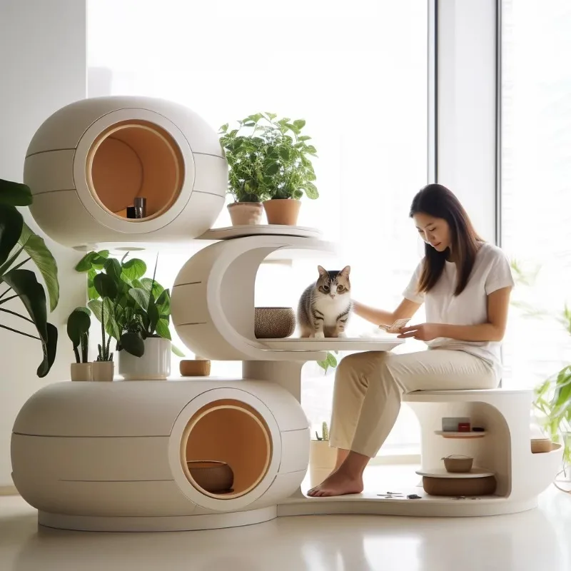 New Creative Cat Tree House, Large Affordable Scratching Post & Condo | Value Commercial Cat Furniture