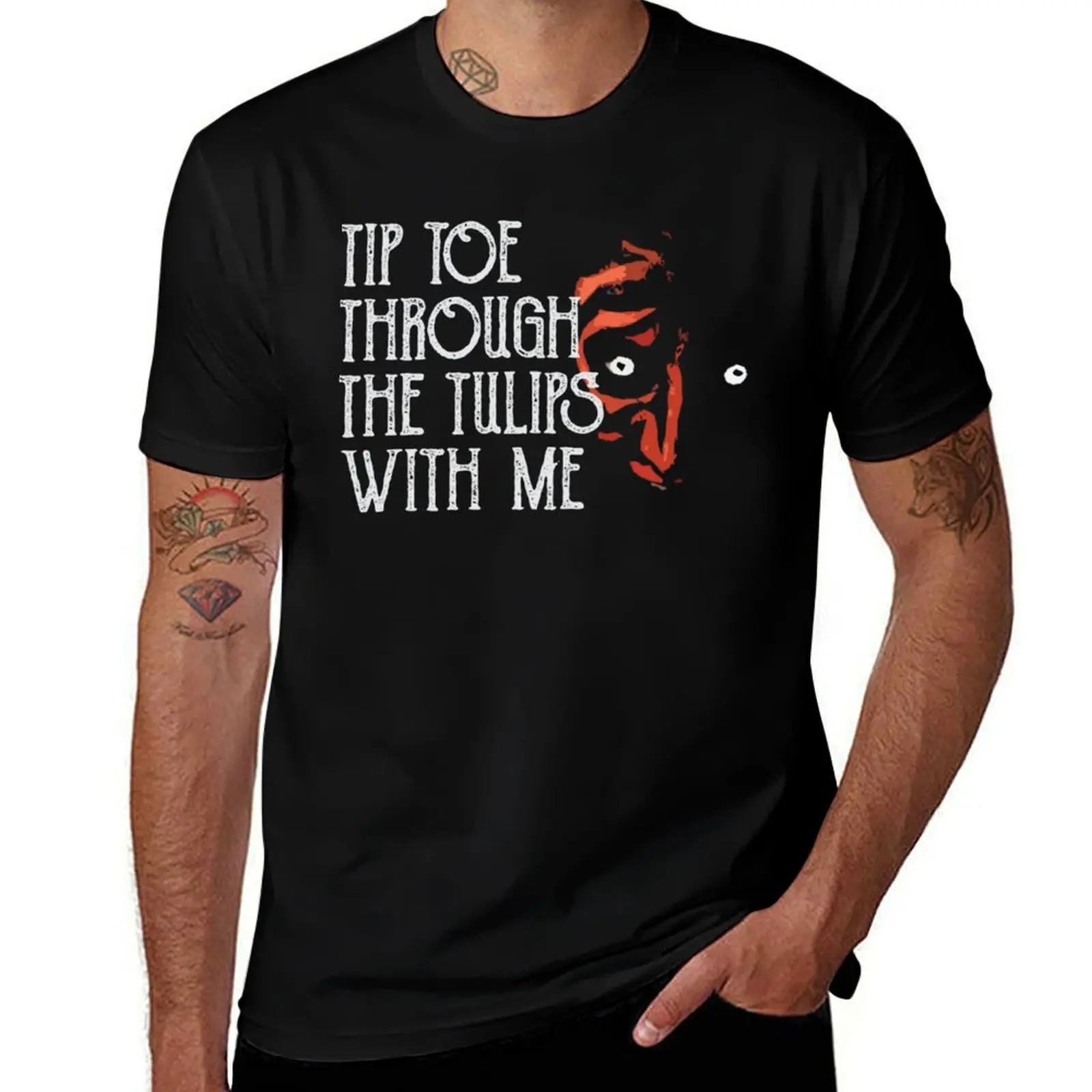 Tip Toe Through The Tulips T-Shirt anime street wear boys whites mens clothes