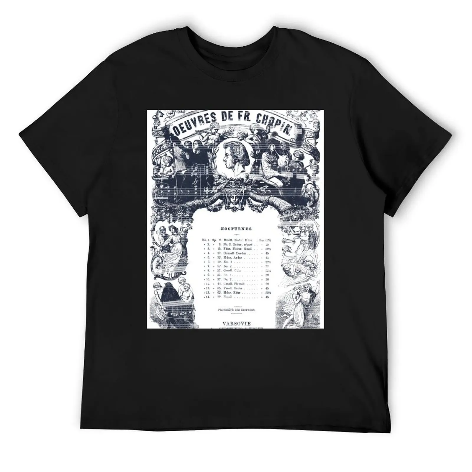 

Frederick Chopin Nocturne art T-Shirt new edition Man t-shirt Funny t-shirt oversized graphic tee men t shirts