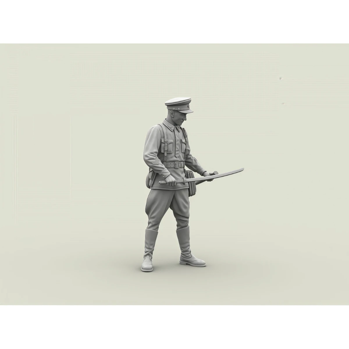 

Набор неокрашенных моделей из смолы в масштабе 1/35, капитан Красной Армии, держащий захваченную новую саблю, в разобранном и неокрашенном виде, GK, BK579.