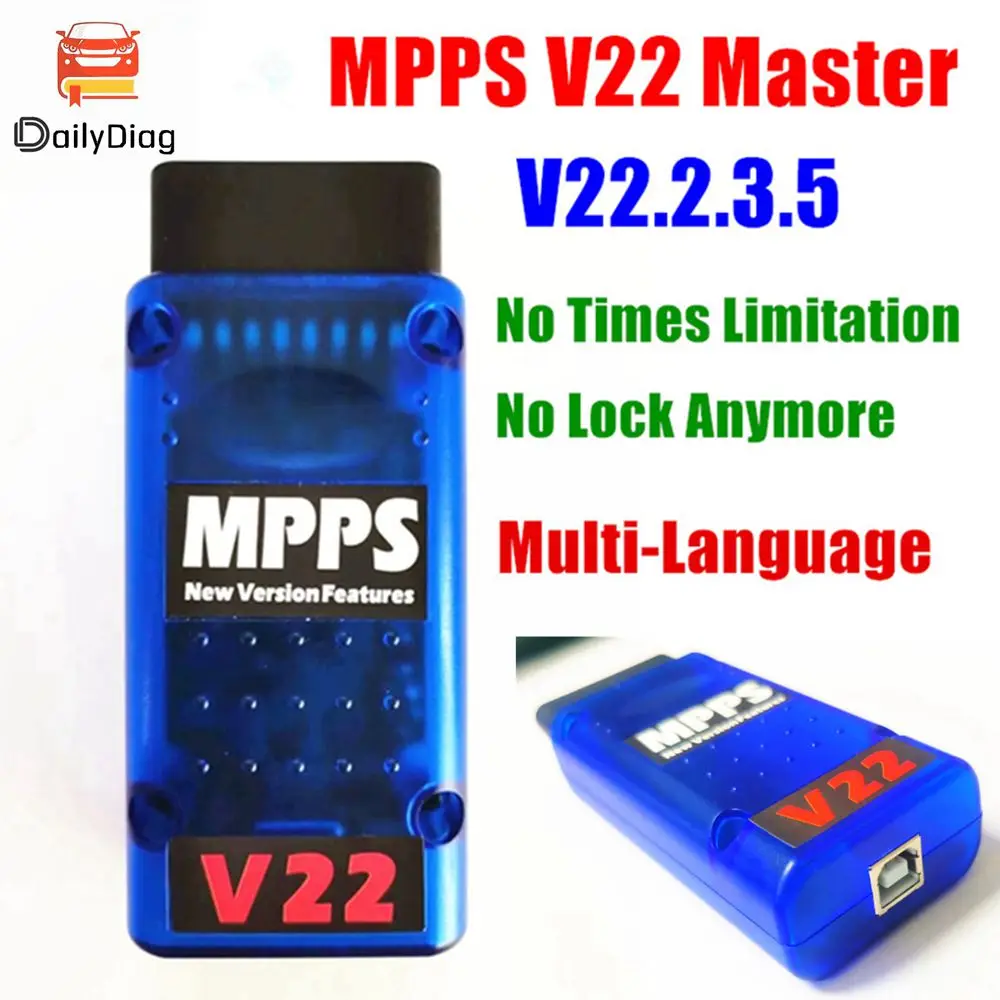 Newest Version V22.2.3.5 MPPS V22 Master No Tokens Limited No Lock Powerful Programming Tool Read/Write Checksum Support