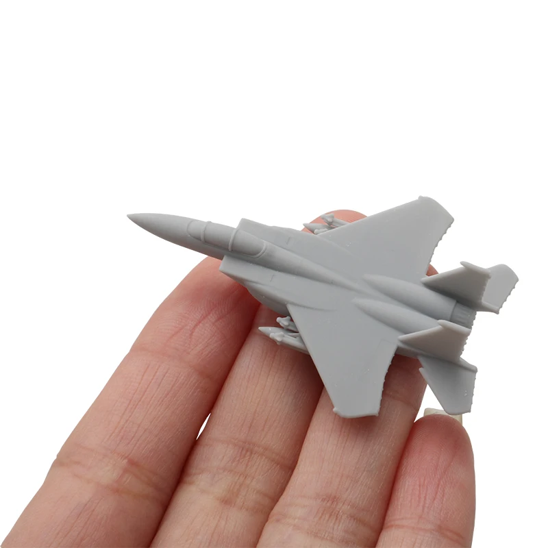 10PCS F-15E Fighting Plane Model Length 8/28/49/56mm Uncolored 3D Printing Strike Aircraft Resin Toys for Collection Souvenirs