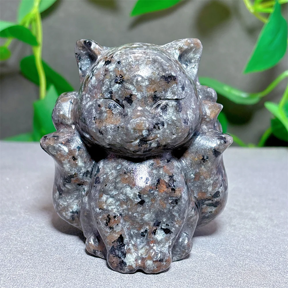 Yooperlite Fox Carved Crystal Natural Stone Quartz Minerals Home Decoritems Reiki Gifts Energy Healing Luck Love