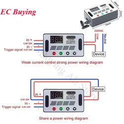 DC 5V-30V Dual MOS Time Delay Relay High Level Trigger LED Digital Display Cycle Time Timer Delay Switch Circuit 12V 24V 0-999