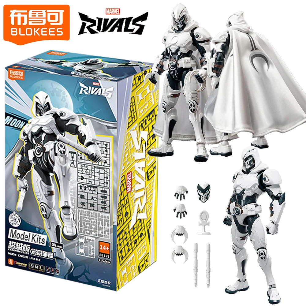 original-blokees-marvel-rivals-collection-action-figures-popular-characters-moon-knight-rocket-raccoon-exquisite-models-gift-toy