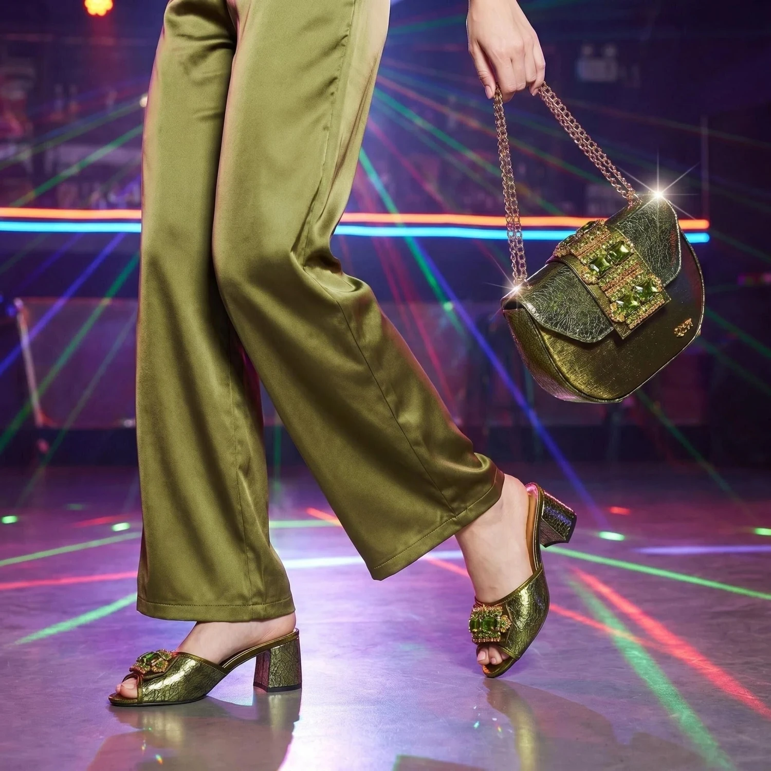 Women Bags In Dubai - Dubai Strass-Luxus-Slipper Damen Schuhe und Taschen-Set