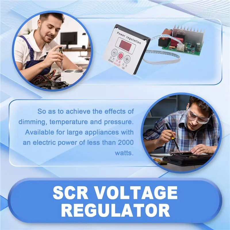 A92P 4000W AC SCR Voltage Regulator Dimmer Electric Motor Speed Temperature Controller For Water Heater Motors With Switch