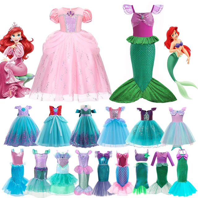 Ariel Or ariel Little Mermaid Princess Dress For Girls Cosplay Costume For Halloween Carnival