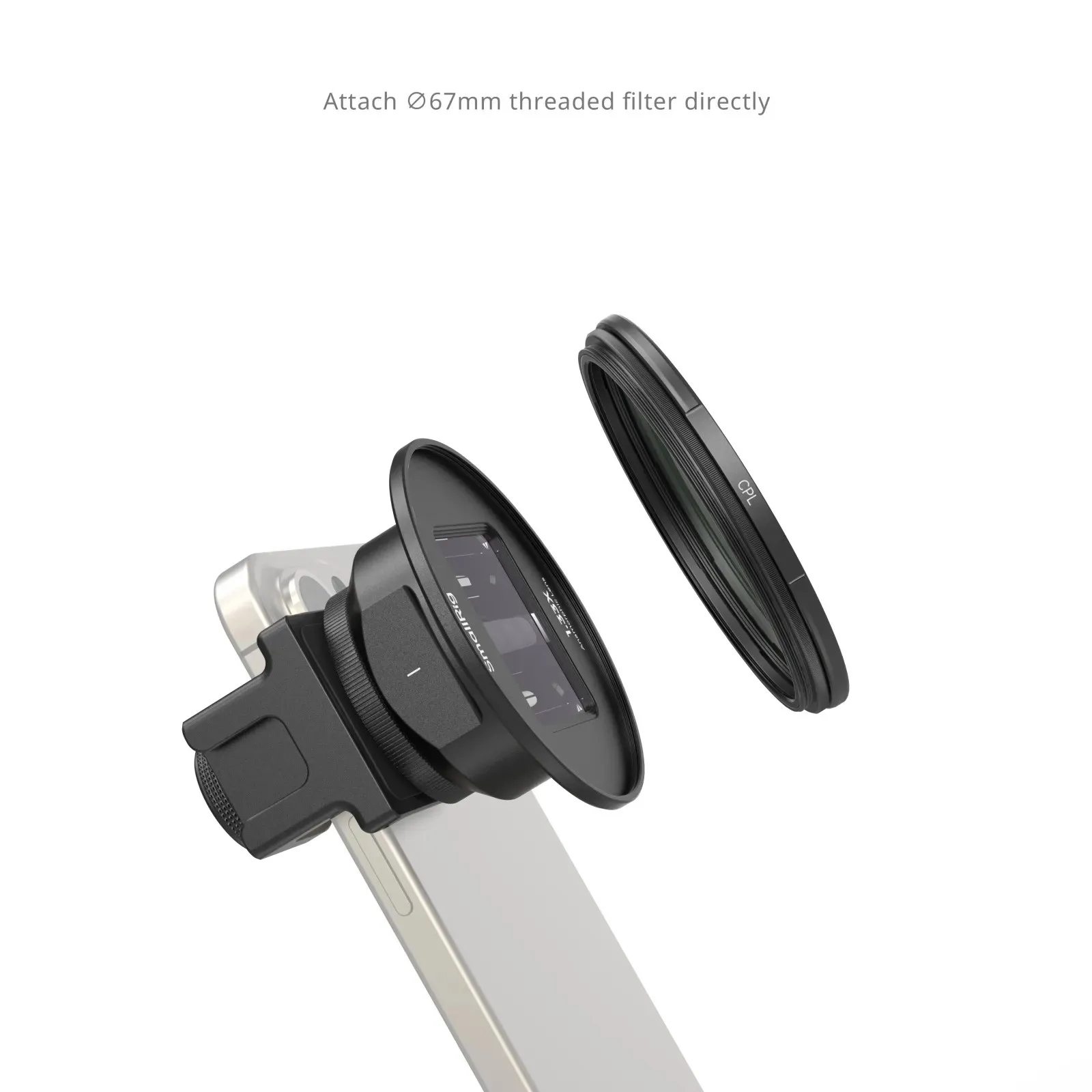 Smallrig 1.33x Anamorphic Lens for Mobile Phone (T-mount) High-definition Optical Design Capture a 2.4:1 Widescreen Aspect Ratio