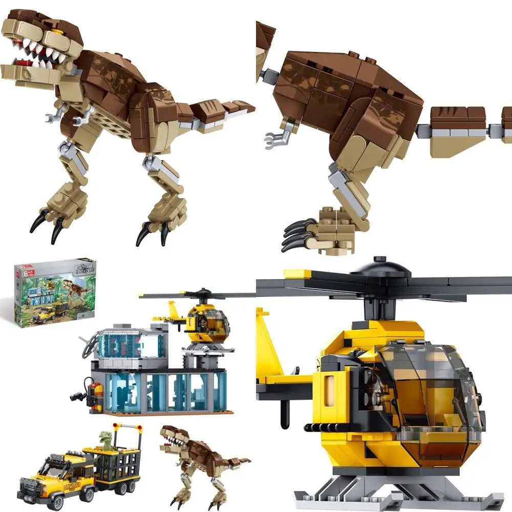 Bloques de construcción Dinosaur Adventure: juego Park World de 1291 piezas para todas las edades