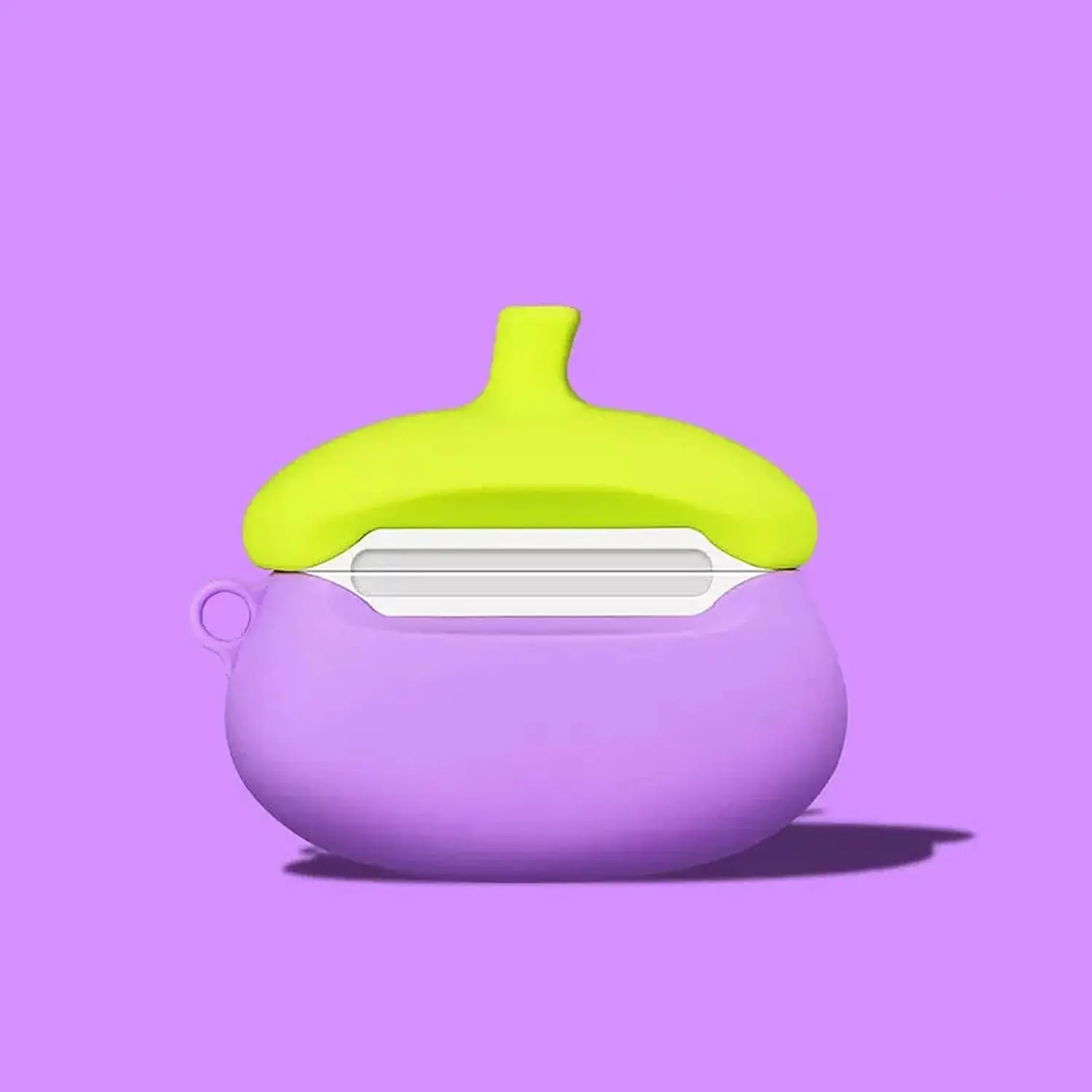 For AirPods Pro 2019/Pro 2 Case Cover Kawaii Funny Vegetable Design Silicone Shell Anti-Fall Cover for AirPods 3 Case(Eggplant)