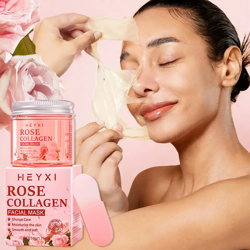 Rose Collagen Tear off Facial Mask, Deep Moisturizing, All-Weather Moisturizing, Care for Facial Skin, Facial Care