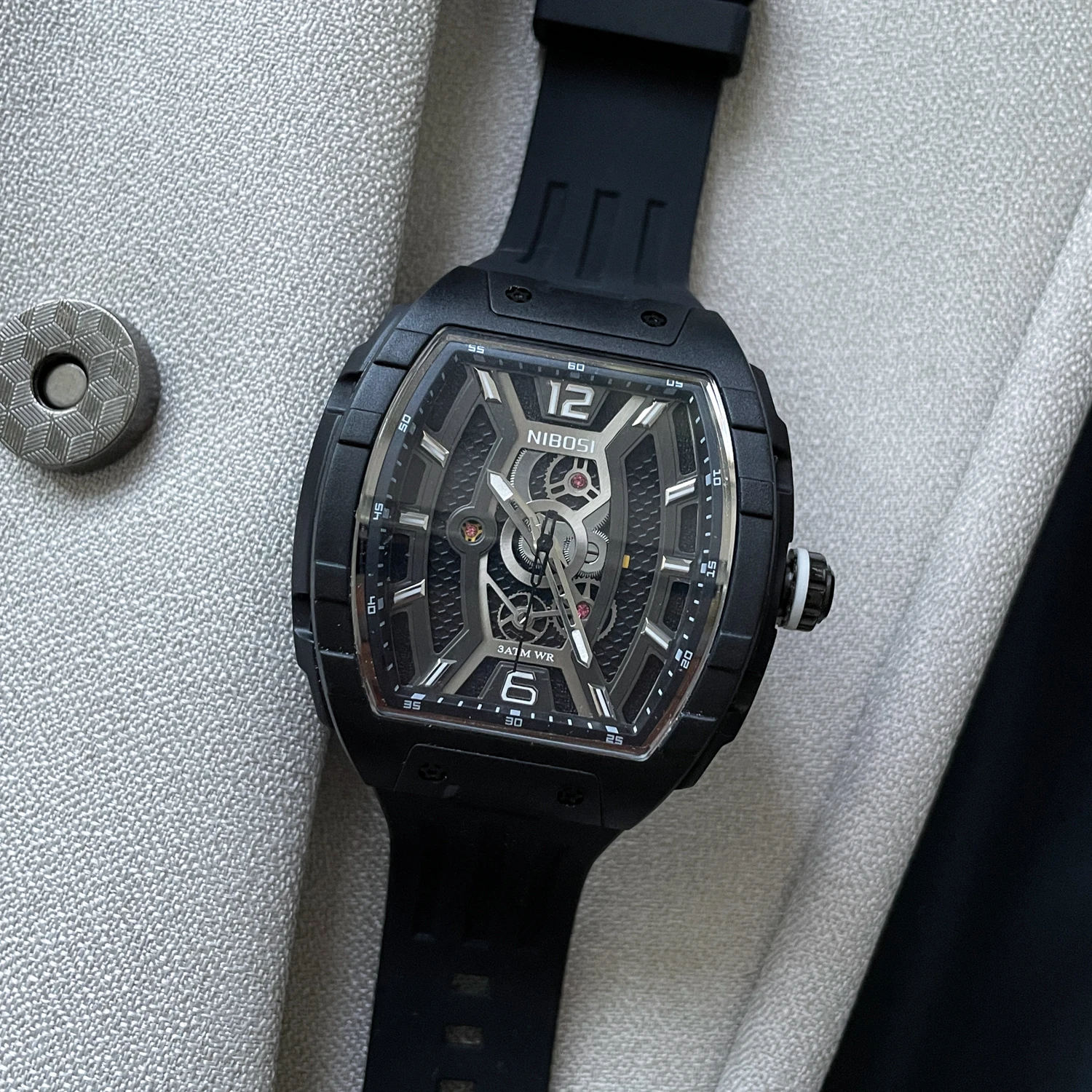 ساعة CILOA الفاخرة على شكل برميل للرجال بمينا كبير، ساعة كوارتز عصرية كاجوال، موديل جديد 2025، طراز عتيق، هدية رائعة