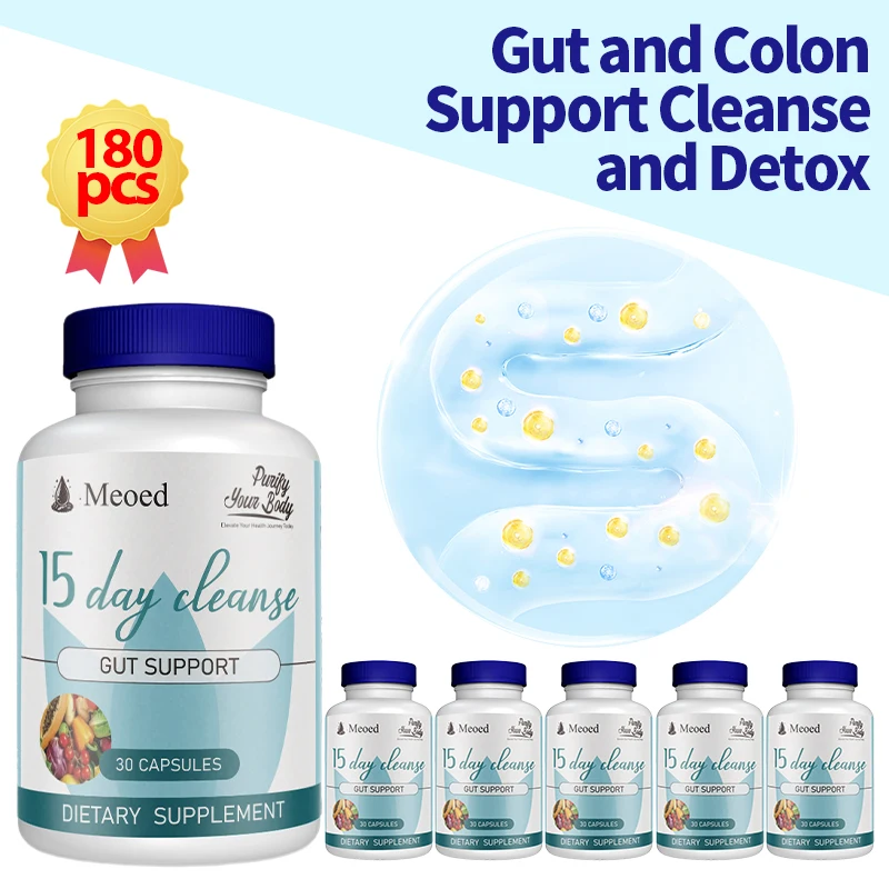 15 Day Cleanse Detox Capsules Gut And Colon Support Abdominal Pain Bloating Constipation Relief Weight Management Digestion Pill