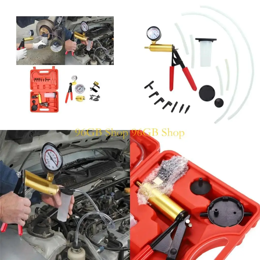 

96GB Hand Vacuum Held Brake Bleeder Tester Set Bleed Car Motorbike Bleeding