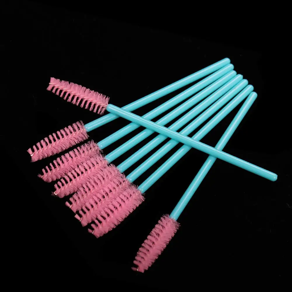 300 Pack Disposable Mascara Wands, Eyelash Brushes for Extensions, Blue/Pink Makeup Brush Kit