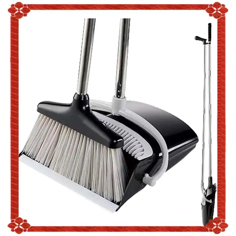 

24-Hour Delivery Broom And Dustpan Combo Set With Dust Pan Teeth To Clean Hair For Home, Kitchen Office, For Home
