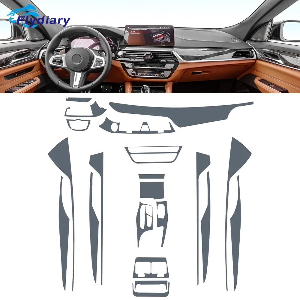 لسيارات BMW Series 6 GT 2019-2023 وحدة تحكم مركزية داخلية للسيارة طبقة رقيقة واقية شفافة من البولي يوريثان ملصق مضاد للخدش شاشة LCD