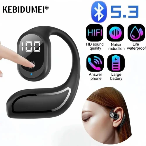 Auriculares inalámbricos Bluetooth 5,3, auriculares manos libres con Control de ruido, auriculares de música estéreo con micrófono que funcionan en todos los teléfonos inteligentes