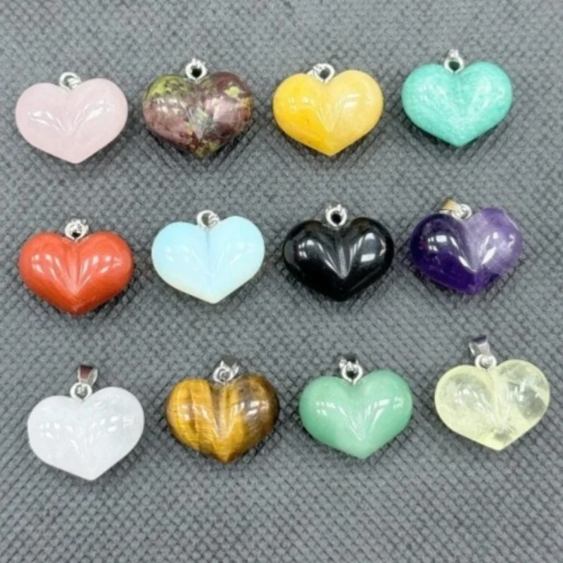 

10 шт./лот мини сексуальный персиковый дизайн сердца кристалл камень кулон натуральный кварц драгоценный камень подвески изготовление ювелирных изделий оптовая продажа