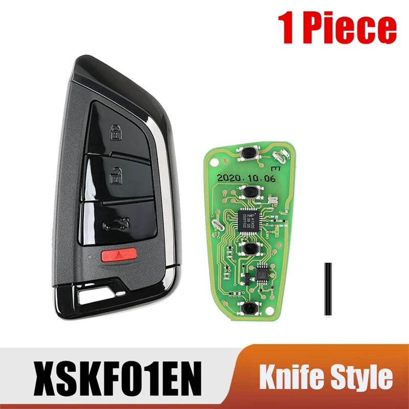 

1 Piece For Xhorse XSKF21EN Universal Smart Remote Key 4 Button Knife Style Fob For VVDI Key Tool (Black)