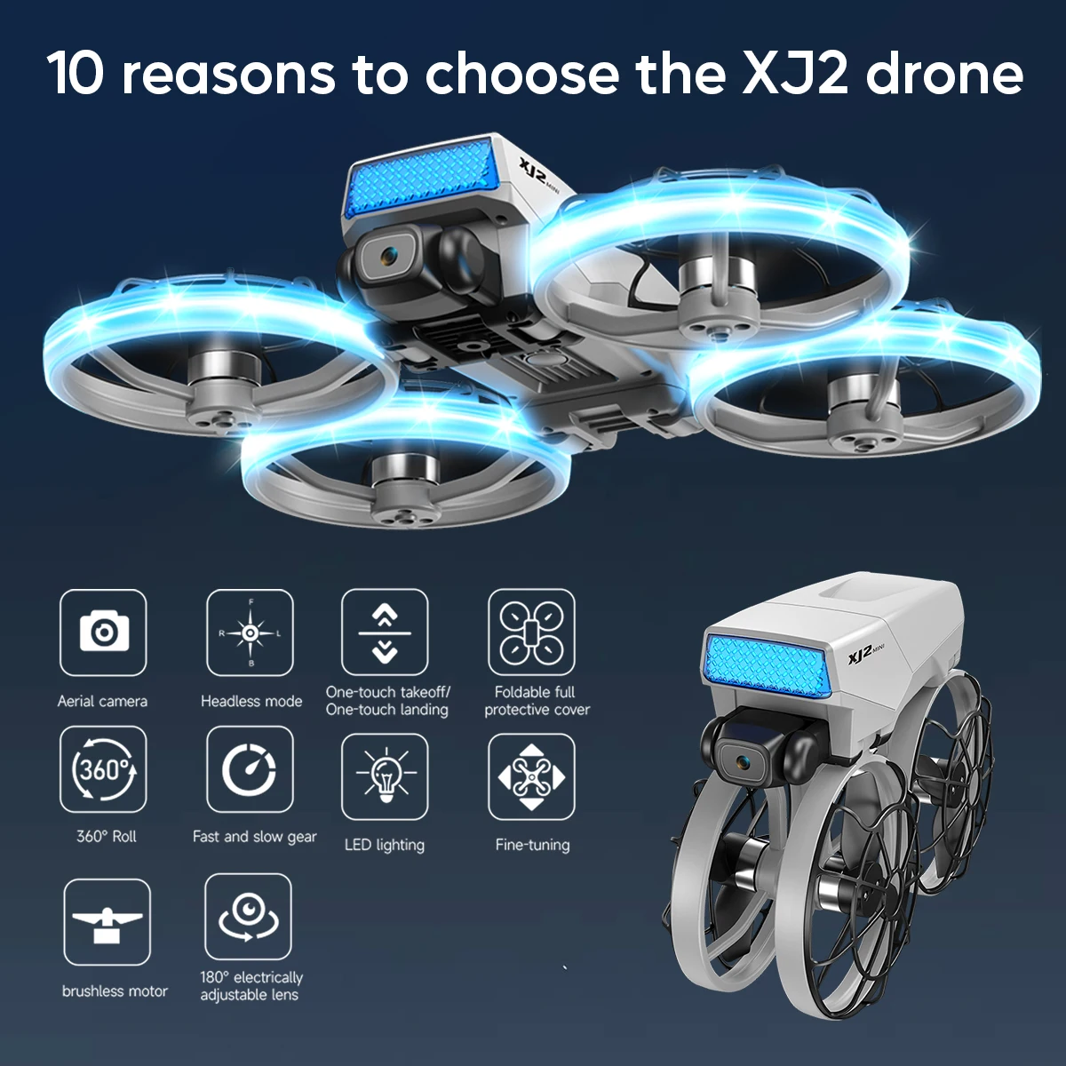 Drone Mini AXNEN XJ2 com Câmer - Drone Pro Rc Ufo avaliação e preço