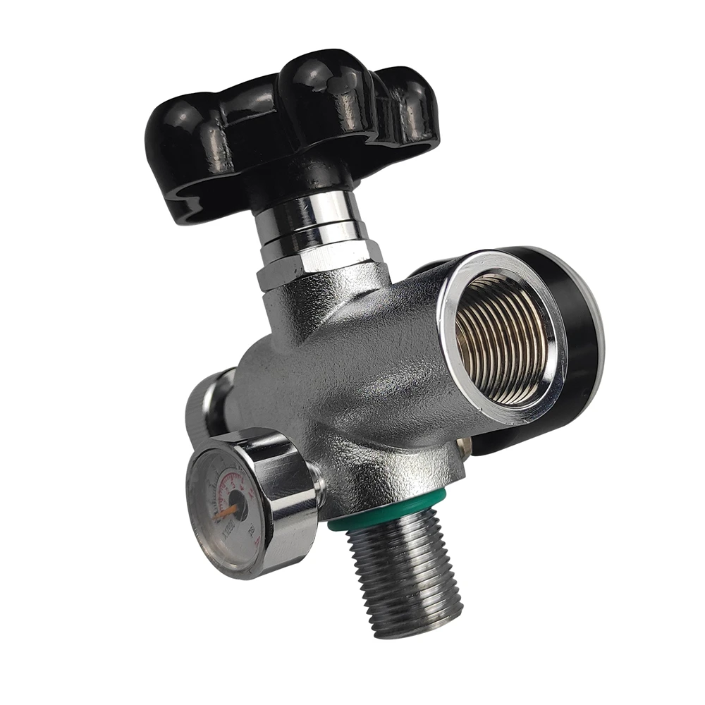 M18x1.5 DIN Type Scuba Tank Charging Valve Air Fill Station Refill Adapter with dual 400bar/6000psi Gauges 75cm Hose